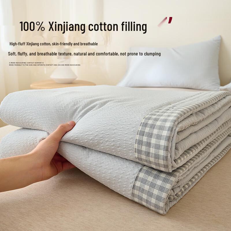 YuanZhiWei 100% Xinjiang Cotton Machine Washable Summer Quilt