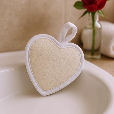 5x Natural Loofah Body Scrubber Heart
