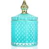 Caixa de Joias de Vidro com Tampa, Pote de Doces de Cristal, Pote de Vidro para Buffet de Doces de Casamento, Potes de Farmácia de Cristal com Tampa, Recipiente de Vidro Presente de Natal para Mulheres