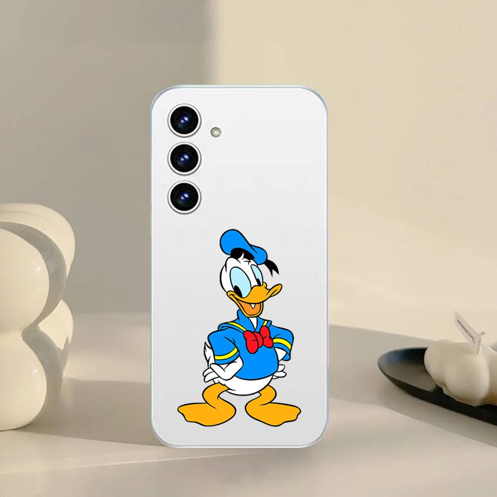 Cute D-Donald Duck Phone Case For Samsung Galaxy S21 S22 S23 S24 S25ULTRA FE Ultra Plus5G A52S Transparent Cover