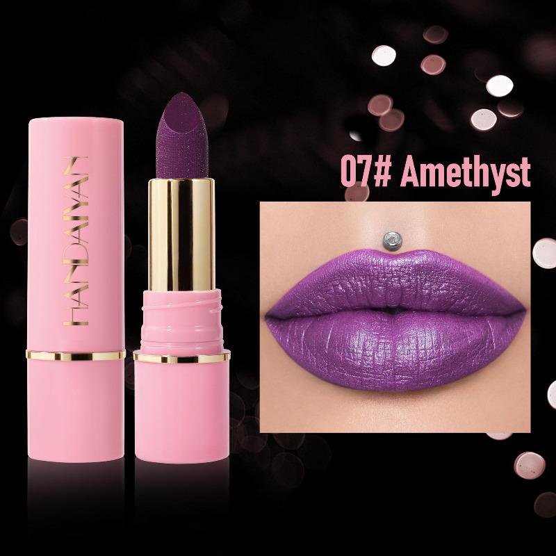 Rossetto perlescente lucido diamante Rossetto esplosivo Rossetto paillettes Rossetto glitterato lucido fine a lunga tenuta, impermeabile e idratante