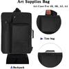 Art Portfolio Case 18 X 24,Art Portfolio With Backpack & Tote Bag For Artwork,Medium Art Case Size(Black)