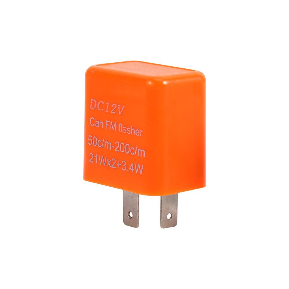 2 Pin Universal Motorcycle Electronic Turn Signal Flasher Relay Speed Adjustable LED Flasher