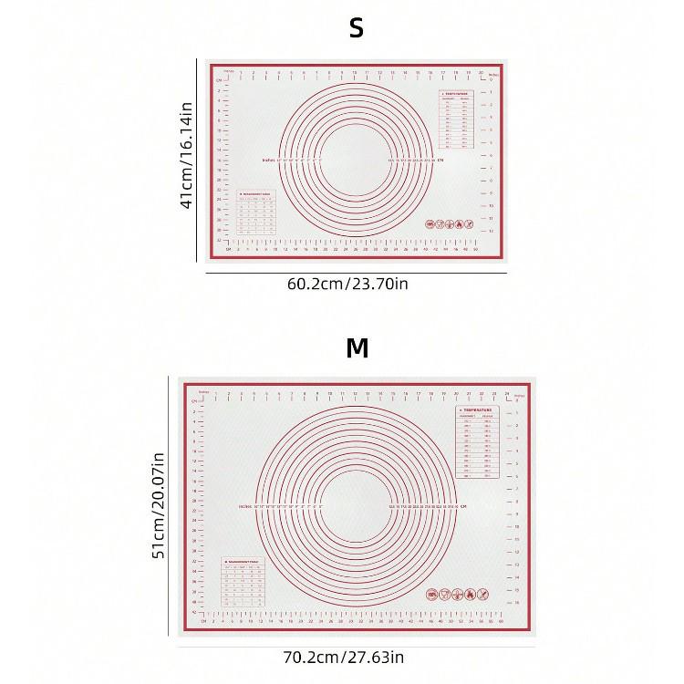 "Extra Large Silicone Baking Mat with Measurement Scale - Thickened EVA Kneading Pad"