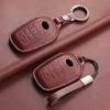 Leather Car Key Case Cover Shell For Toyota Alphard Crown Vellfire Previa Car Shell Keychain Anti-Scratch Protecter Accessories