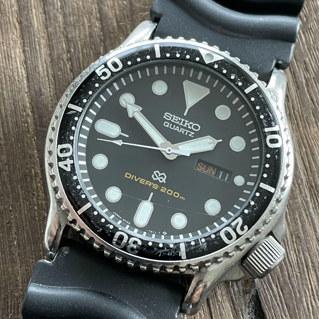 

[USED] Battery replaced. Seiko rare export model diver 5H26-7A10.