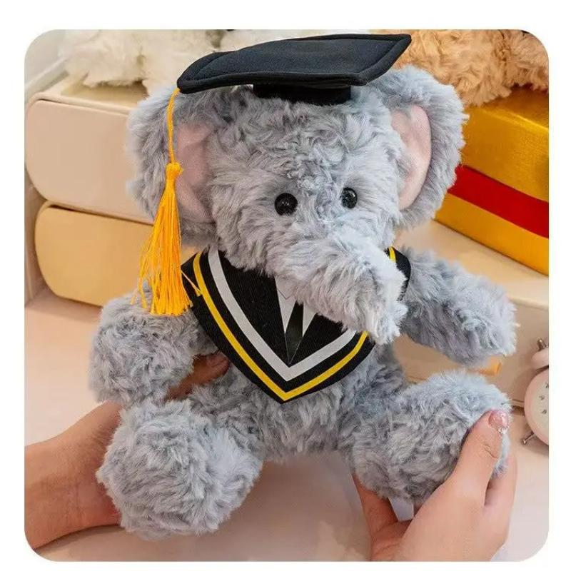 25cm Simulation New Graduation Doctoral Animal Doll Stuffed Plush Toy Cartoon Anime Cute Pillow Gift for Friends Fun Doll