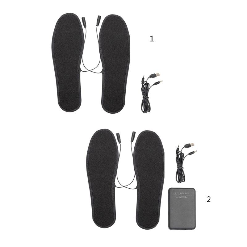 USB Heated Shoe Insoles Feet Warm Sock Pad Mat Electrically Heating Insoles Washable Warm Thermal Insoles 35-44 yards