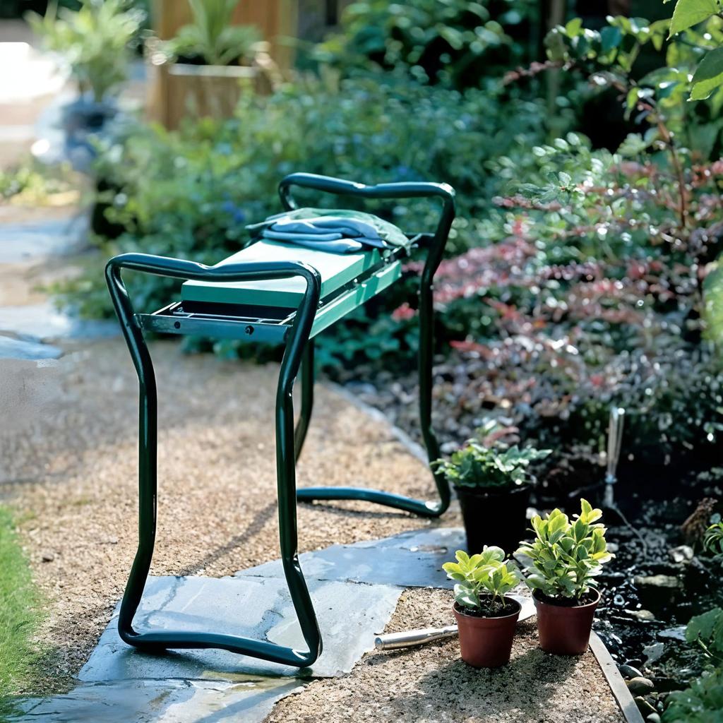 Foldable Garden Kneeler, Russell 3-in-1 Garden Chair + Tool Organizer