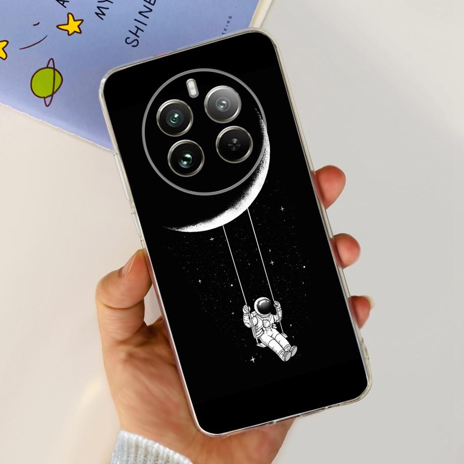 For Realme 12 Pro Plus Case Soft Clear TPU Silicone Phone Case For Realme 12 Pro Pro+ Cute Cartoon Shockproof Back Cover Fundas