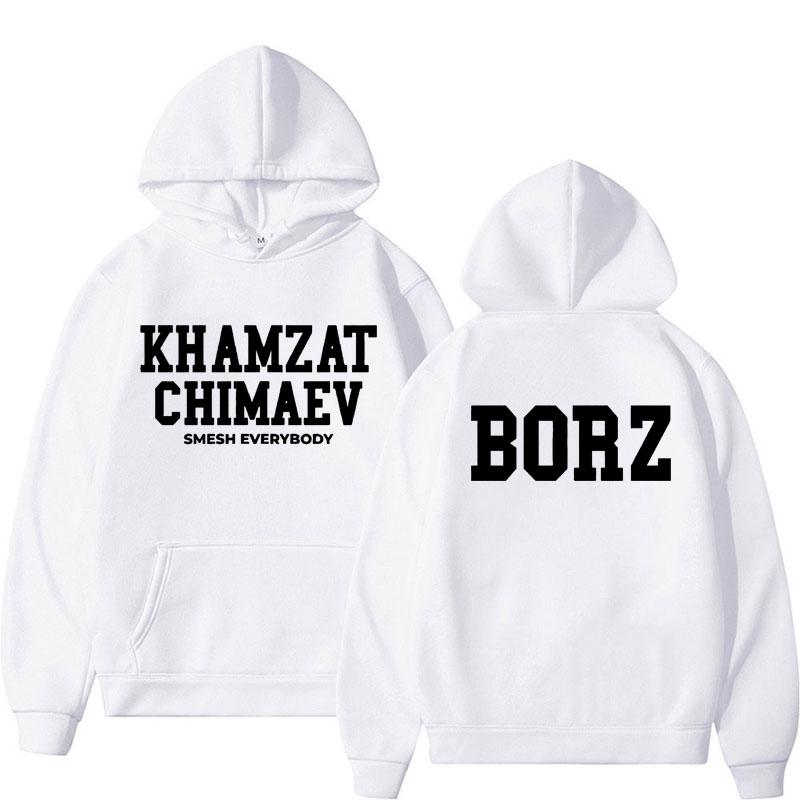 Khamzat Chimaev Logo Aufdruck Herren- und Damen-Hoodies modische lässige Sportbekleidung Herbst und Winter warme Retro-Hoodies
