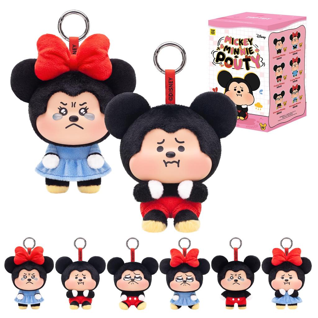 TOP TOY Disney Mickey Minnie Series Plush Charm Gacha Gacha Blind Box Figure Plastic Model Premium Toy Mickey Minnie Character Birthday Present Item &