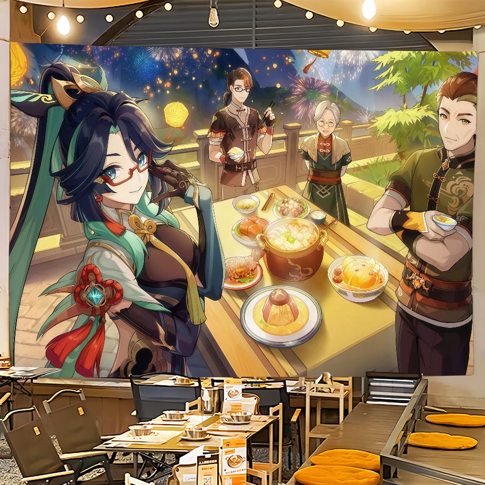 Genshin Impact Xianyun Game Art Flag For Room Dorm Camping Party Hogar Garage Living Room Bedside Wall Decor Banner Gift