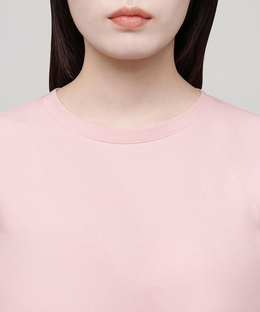 MUSINSA STANDARD WOMAN Women'S Crew Neck Crop T-Shirt [Indian Pink]