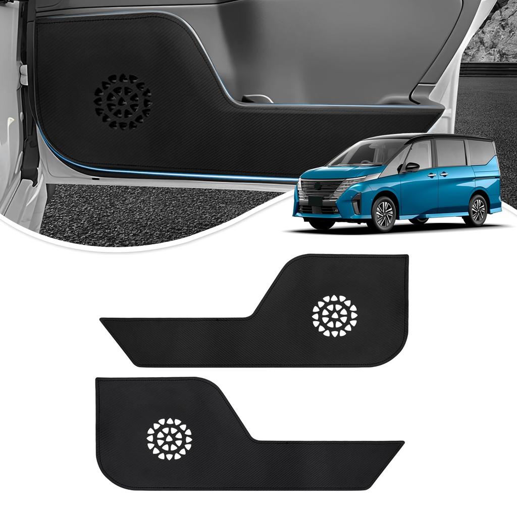 Cartist Serena C28 Series Door Kick Door Trim Door Door Protection for SERENA and FNC28 2022 Present PVC Leather Door Trim Stain and Scratch Kick