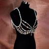 Handmade Colorful Glass Bead Pearl-Style Bodysuit Chain Women Festival Beach Party Wear
