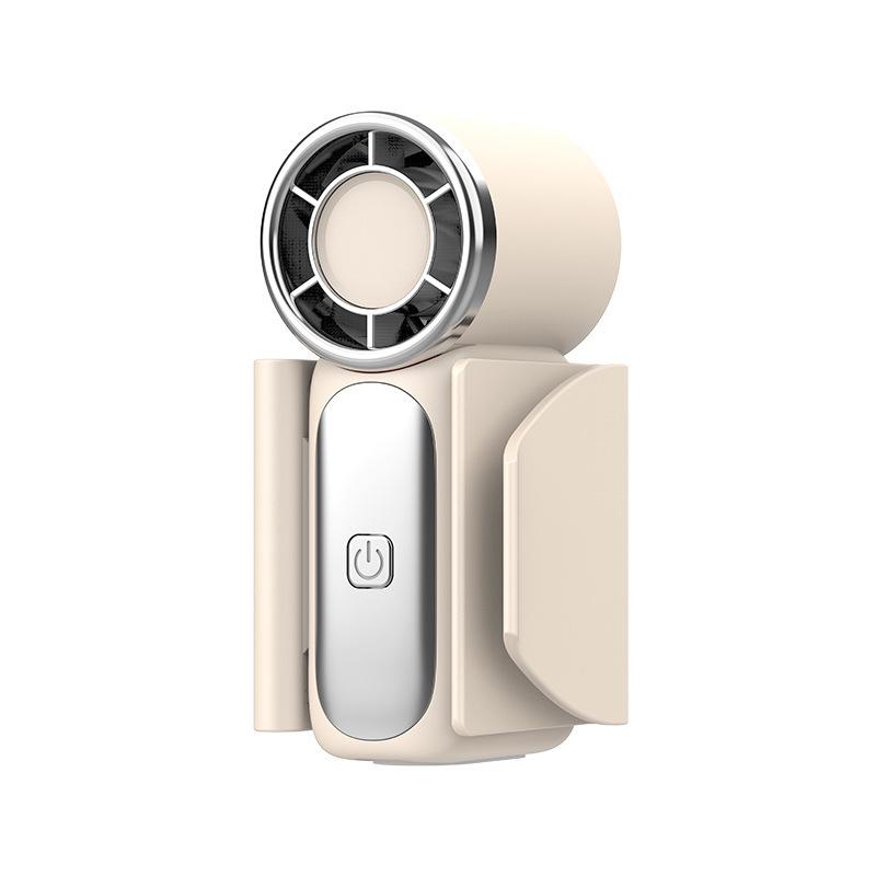 20,000 RPM Mini Handheld Pocket Fan - High-Speed, 100-Level Wind, USB Rechargeable. грязно-белый