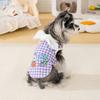 Yousheng Plaid Dog T-Shirt Stylish Summer Pet Shirt with Leash Ring Washable Breathable Dog Tee Shirt for Small Dogs Puppies