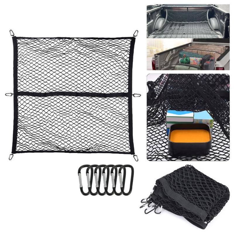 Car Rear Trunk Cargo Net Strong Load Bearing Mesh Car Storage Organizers Large Capacity Space Saving Car Net Storage