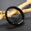 New High-quality Natural Red Tiger's Eye Leather Bracelet, Magnetic Buckle Men's Bracelet