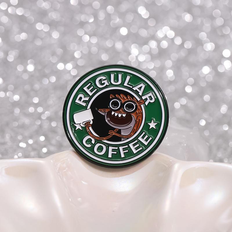 Anime Movie Characters Enamel Pins Custom Halloween REGULAR COFFEE Brooches Lapel Badges Cartoon Punk Jewelry Gift for Friends