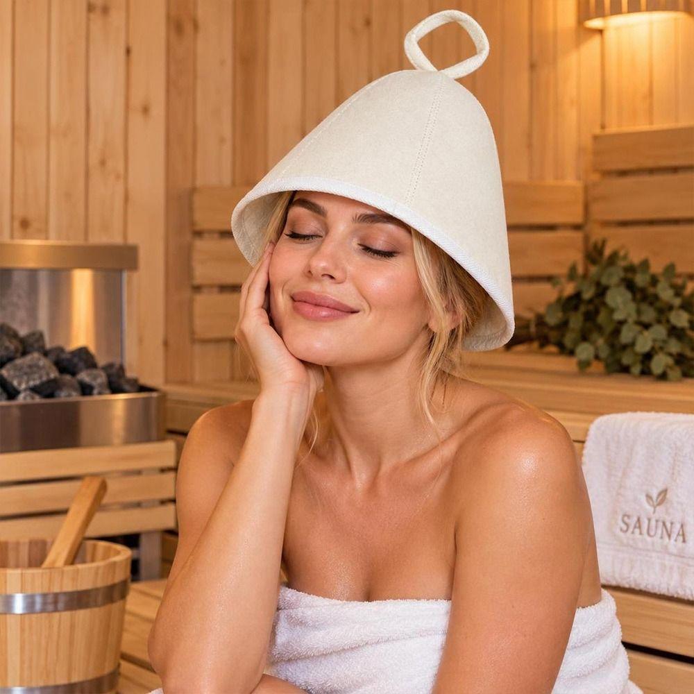 Felt Sauna Cap Absorbent Steam Room Cap Gifts Hair Protection Hat Unisex
