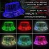 Modische LED-Licht Glasfaser Leuchtende Party Baseballkappe Bar Tanz Leuchtender Hip Hop Paare Outdoor Bekleidung Performance Requisiten