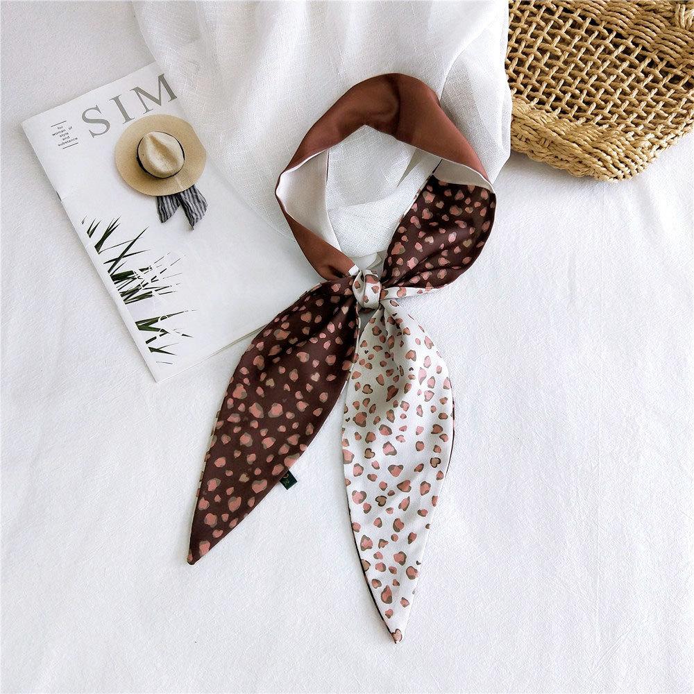 

Новый однотонный шарф для женщин на весну и осень, универсальный ремешок на запястье, повязка на голову, модное украшение, защита шеи для студентов, небольшой шарф 5*120cm