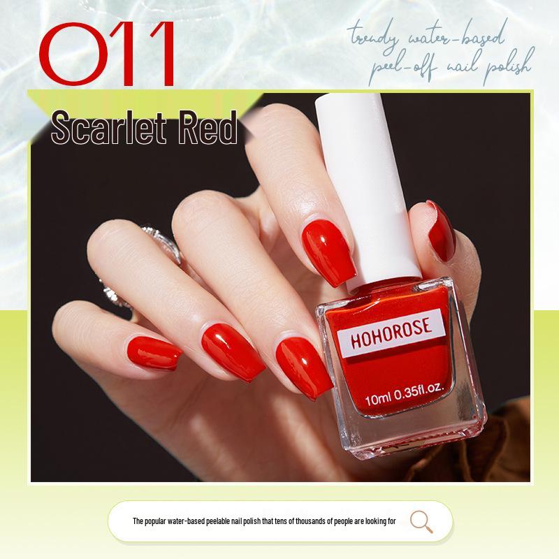 HOHOROSE Quick-Dry Water-Based, Peelable Nail Polish, 10ml, Perfect for Students