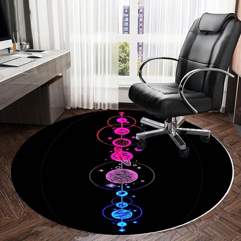1pc Office Carpet Chair Mats Cosmic Planetary Sequence Perfect for Decorating Office Chairs, Living Rooms, Or Bedrooms