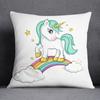 Cartoon Pink Unicorn Collection Pillow Gift Home Office Decor Pillow Bedroom Sofa Car Cushion Cover Pillowcase