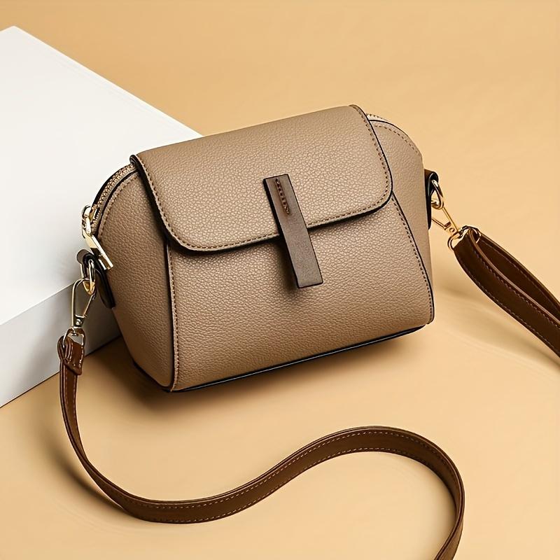 Fashion Crossbody Bag Ladies Mini Flap Clutch Bag Women'S Daily PU Purse For Commuter Solid Color Shoulder Bags