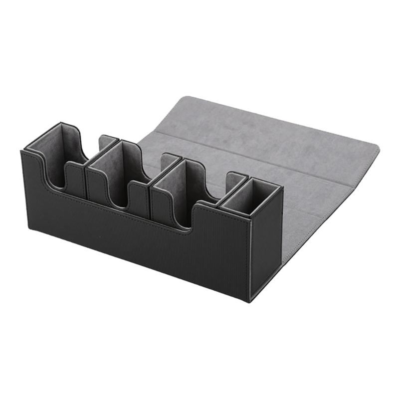 Card Storage Box for Trading Cards,PU Leather Card Deck Case, Magnetic Closure Card Holder Box