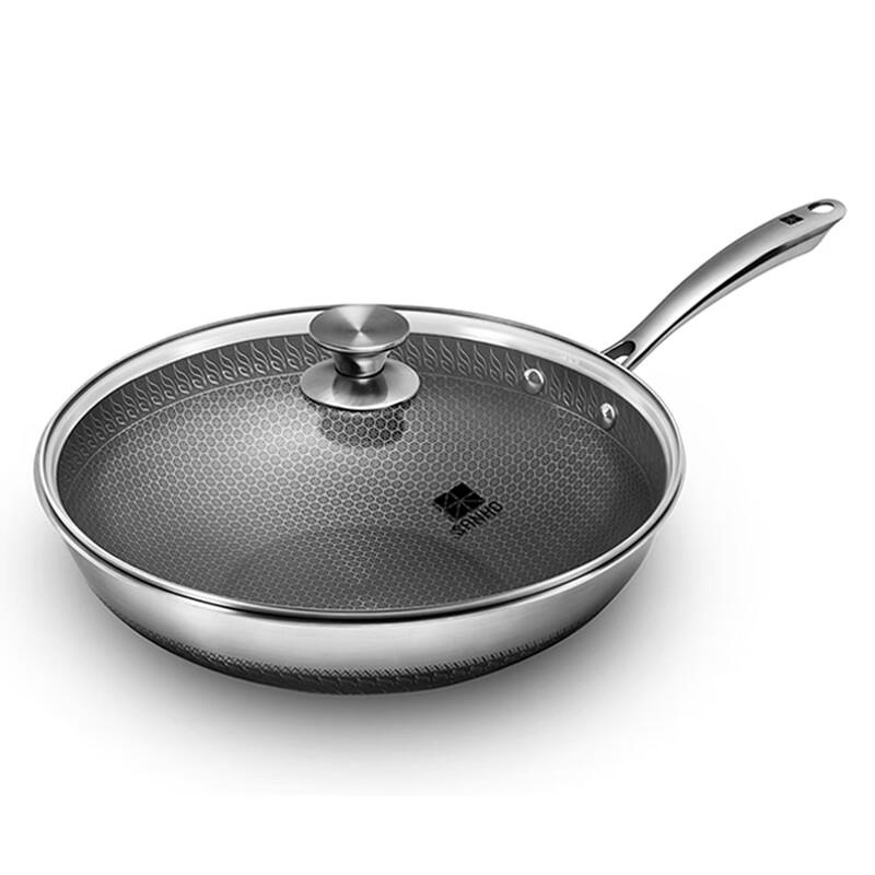 SANHO Double-Sided Honeycomb Stainless Steel Non-Stick Wok