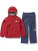 North Raintex Eureka Unisex Ūdensnecaurlaidīgs Vārda Uzlīmes Virsdaļas un Apakšdaļas Komplekts TNF Red 130 [The Face] Bērnu