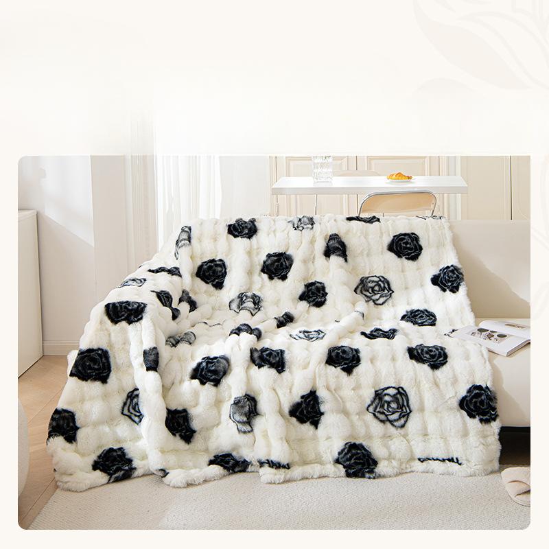 Plush Sofa Towel Non-Slip Plush Warm Cushion Winter Plush Sofa Cover Cloth
