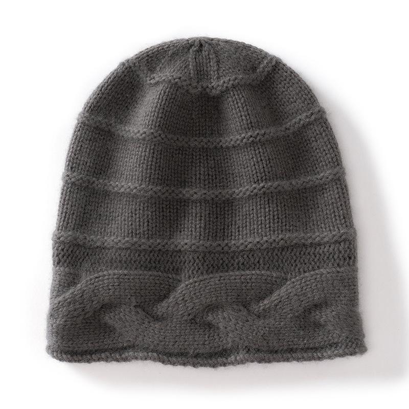 Autumn and winter cashmere fashion hat women's soft and warm simple foreign style versatile casual thickened headhat