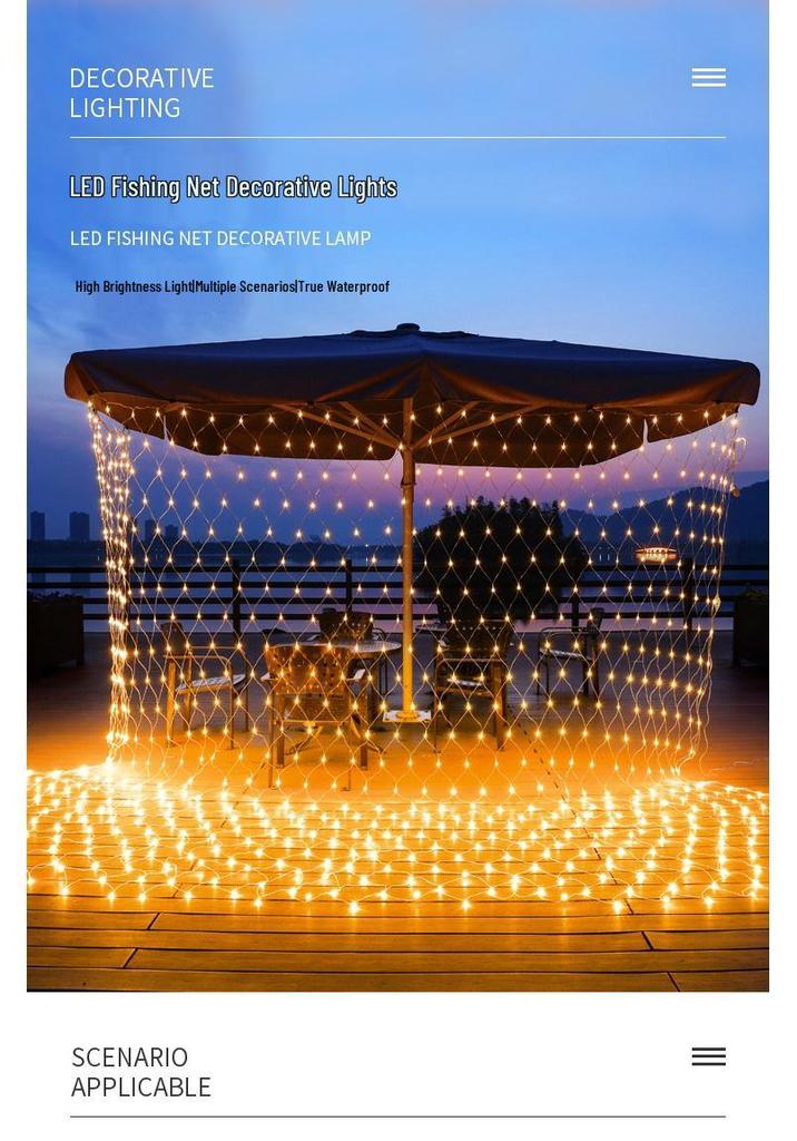 24V Solar LED Net Lights: Colorful, Waterproof, Outdoor Decorative Christmas Lights