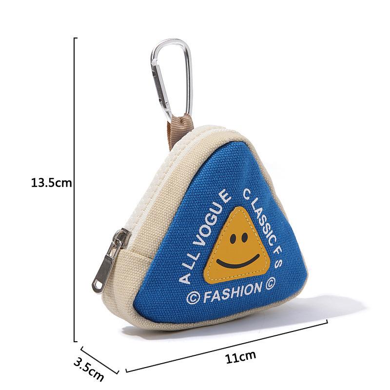 Dopamine Color Block Mini Portable Storage Bag for Coins, Keys, Earphones, and Backpack Pendant