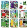 8PCS Number Block Puzzle Stickers, Cute Cartoon DIY Make a Face Decals for Notebook Laptop Scooter, Creative Vinyl Art Stickers