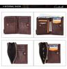 Black Angel RFID Anti-Theft Men's Wallet - Genuine Cowhide, European & American Trend, Zipper Coin Purse.