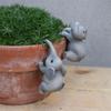 62KD 2Pcs Cartoon Elephant Statue Planter Accessories Flower Pot Hanger for Living Room Balconies or Patios Resins Decoration