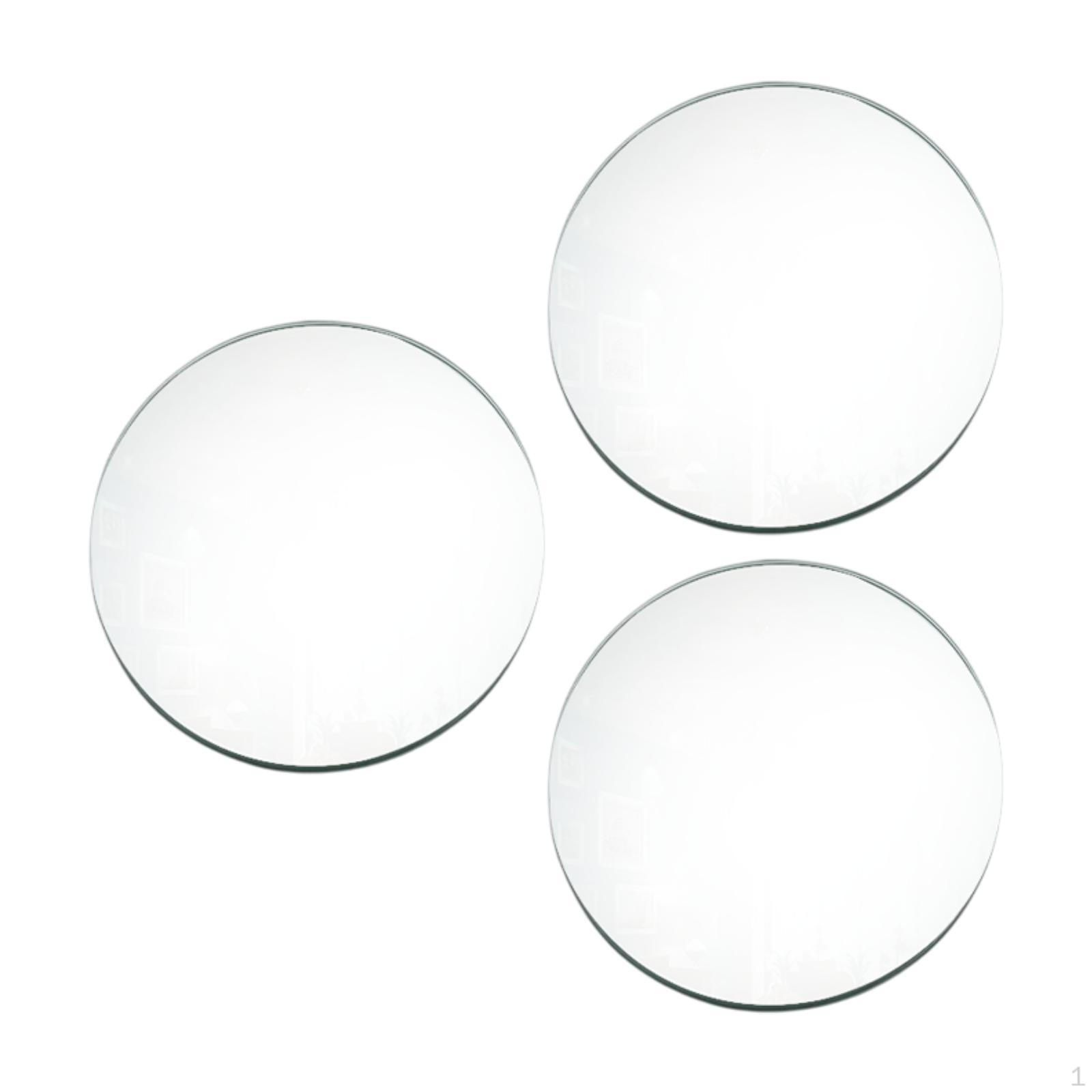 

3 шт. Зеркальные центральные элементы для стола Декоративные подносы Круглые тарелки Проекты для творчества argent 15cm