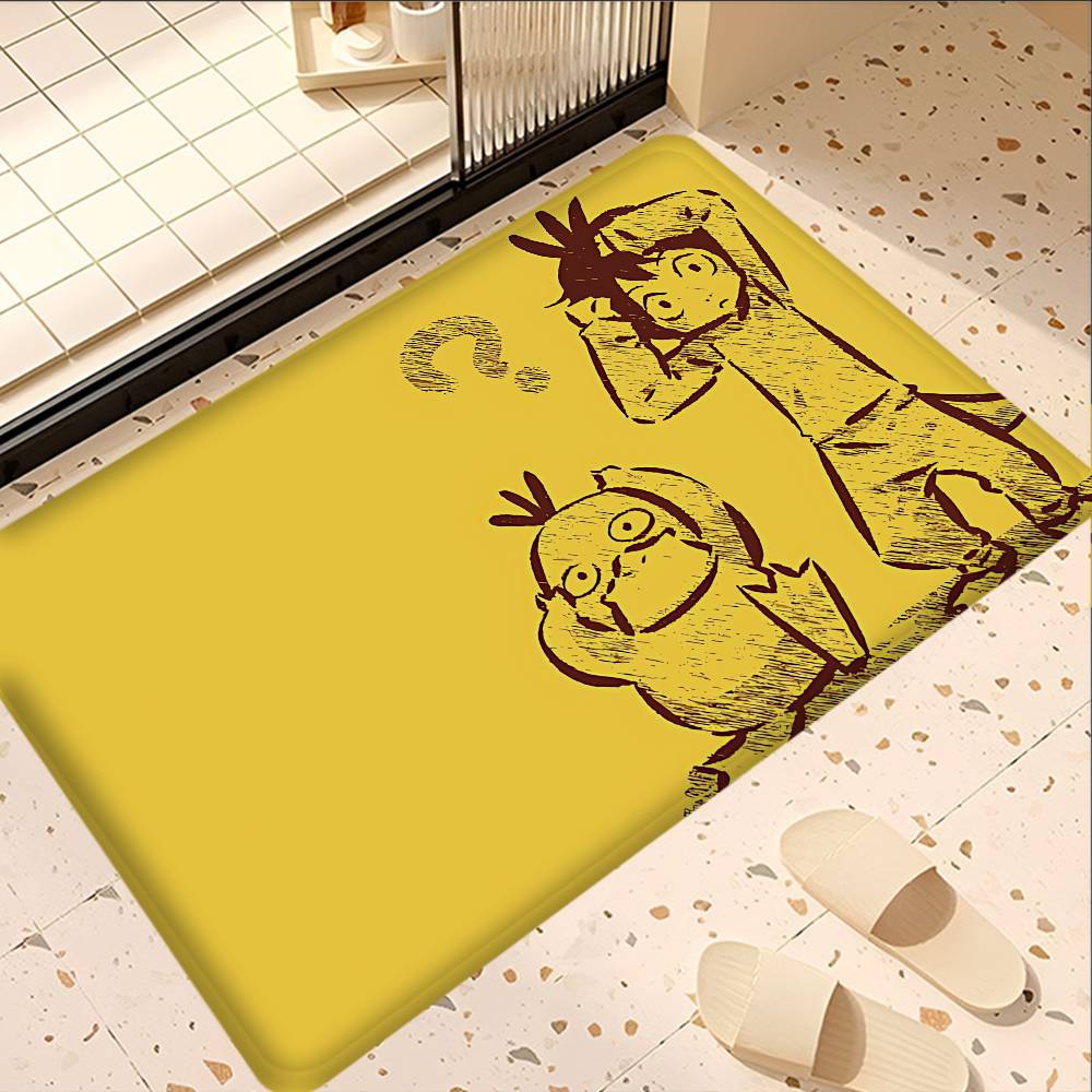 Cartoon P-Psyduck Door Mat Washable Non-Slip Living Room Sofa Chairs Area Mat Kitchen Doormat Area Rug