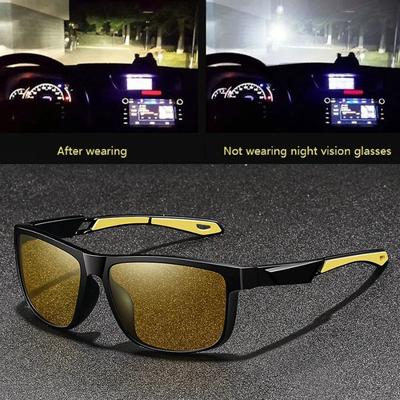 Occhiali da Sole Unisex alla Moda Vintage con Montatura Quadrata Non Polarizzati Riduzione dell'Affaticamento Visivo Lenti Antiriflesso Anti-Abbagliamento