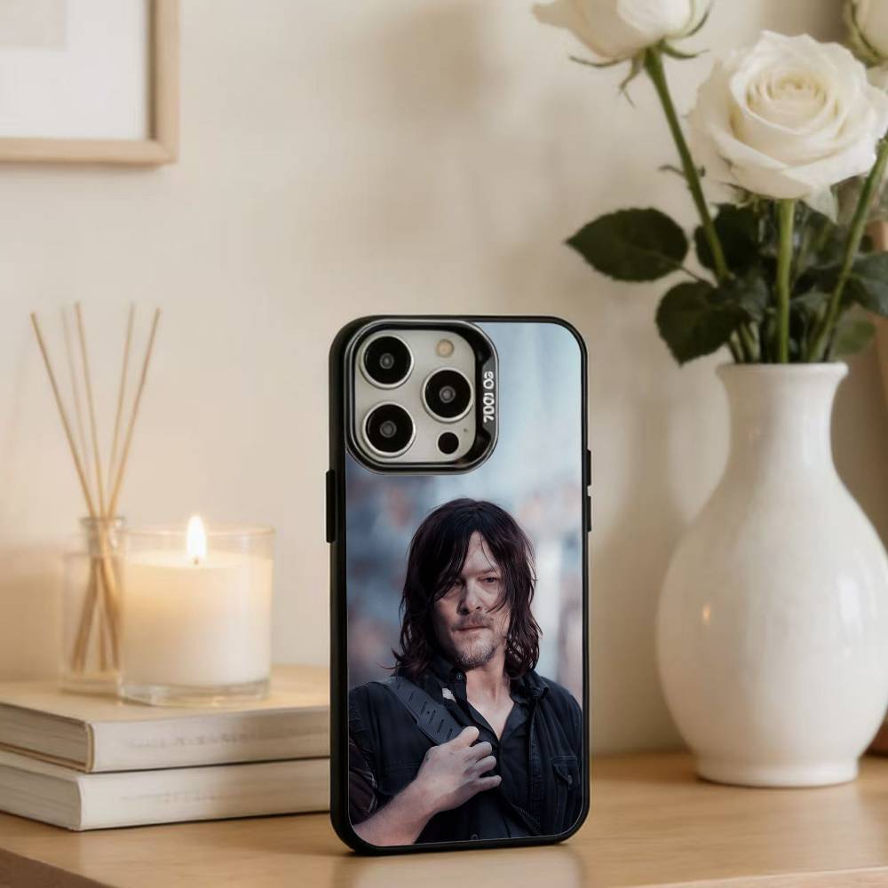 N-Norman R-Reedus  Wallpaper Phone Case For iPhone 16,15,14,13,12,17,Pro,MAX Black Matte Shockproof Cover