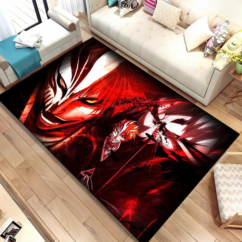 3D Anime Bleach Japan Cartoon Area Rug,Carpet Rug for Home Living Room Bedroom Sofa Doormat Decor,kids Non-slip Floor Mat Gift