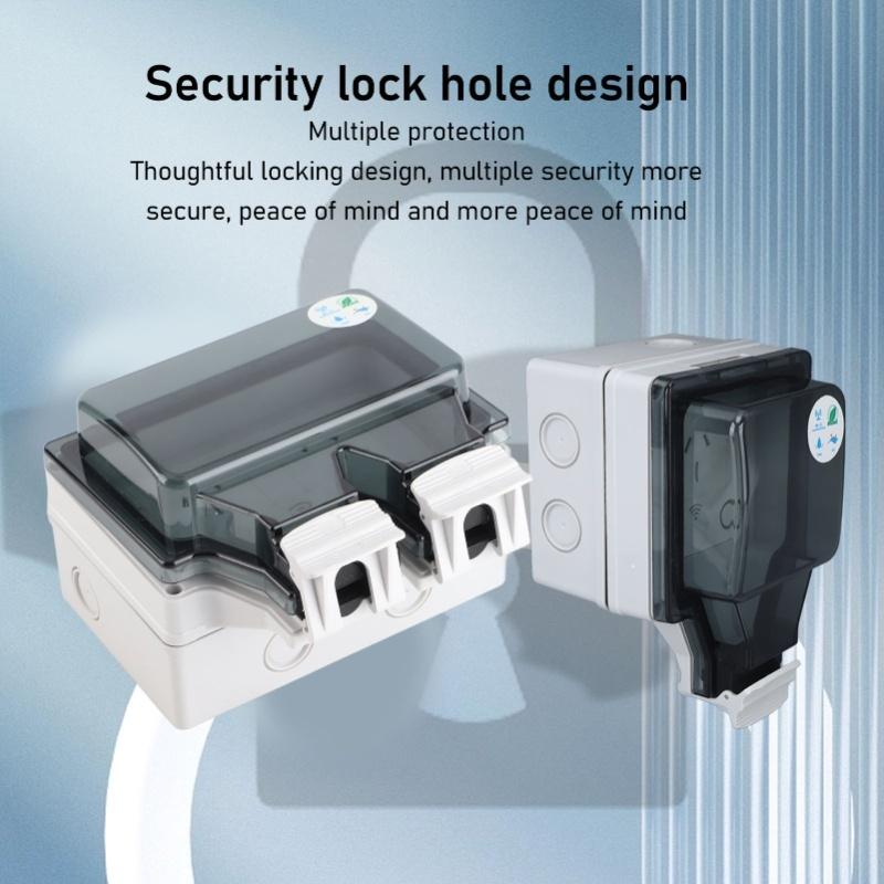 WiFi Akıllı Priz Tip 86 IP66 Dış Mekan Su Geçirmez Wifi Akıllı Elektrik Prizi APP Kontrolü 15A