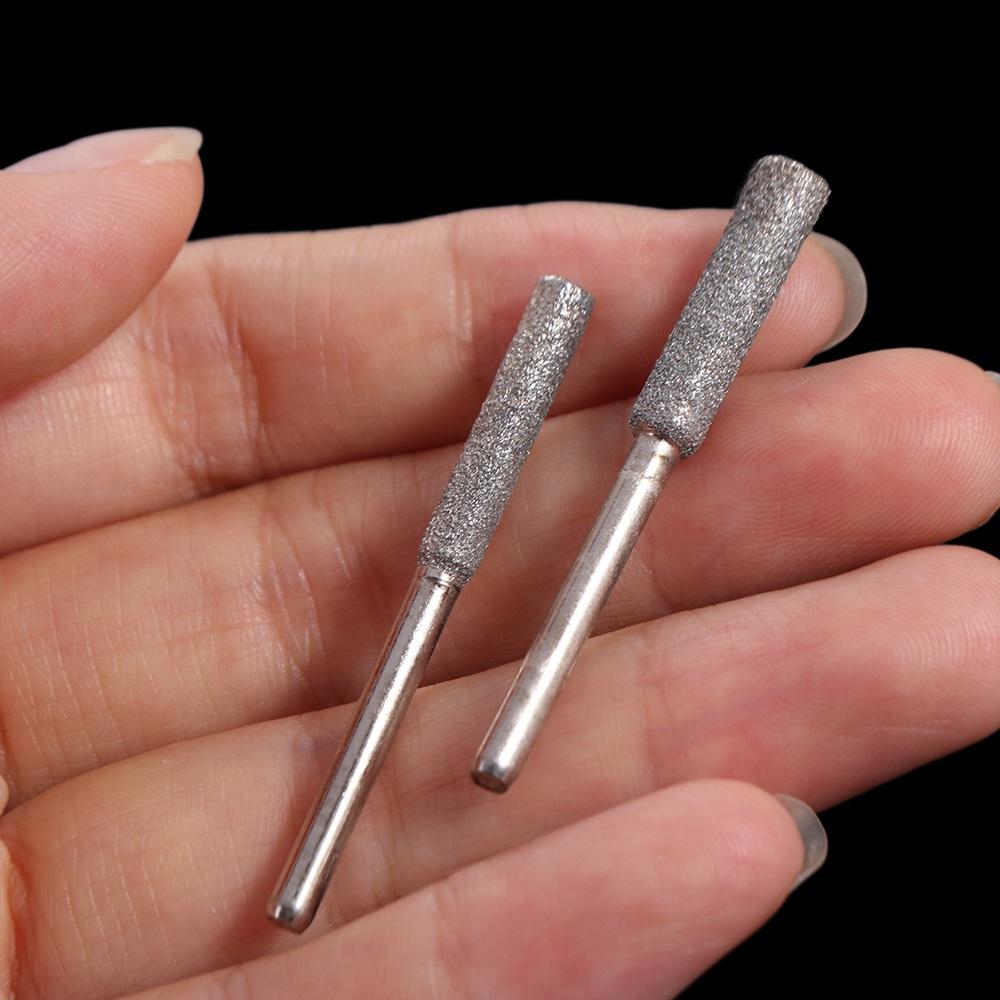 5pcs Cylindrical Burr Chainsaw Sharpener Stone Polishing Chainsaw File 4/4.8/5.5mm   Grinding Tools