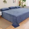 Winter Warm Thick Plush Velvet Flat Sheet Solid Color Large Size Soft  Flannel Bed Sheet 350x245cm Not Including Pillowcase